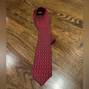 Vineyard Vines Red and Nautical Navy Lobster Printed Tie